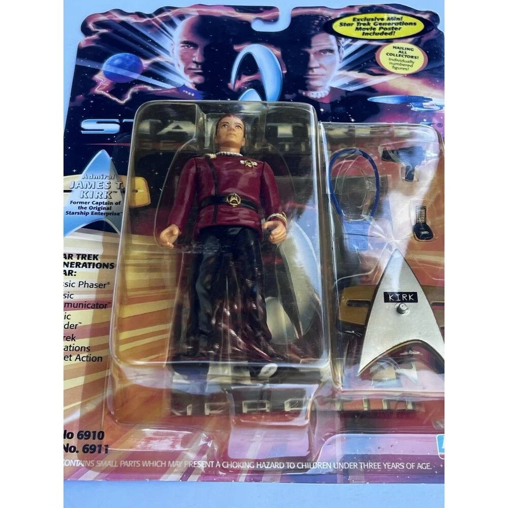 1994 Star Trek Generations Admiral James T Kirk Playmates 6911 Sealed Figure
